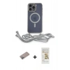 MARSİLYAN™- iPhone 12 Pro Max Kılıf Eksen Özel Seri - Siyah Mat Seramik Nano Ekran Koruyucu + Shine Kamera Lens Koruma Cam - SABE