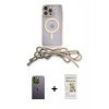 MARSİLYAN™- iPhone 12 Pro Max Kılıf Eksen Özel Seri - Siyah Mat Seramik Nano Ekran Koruyucu + Neon Fosforlu Kamera Lens - YL