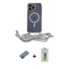 MARSİLYAN™- iPhone 12 Pro Max Kılıf Eksen Özel Seri - Siyah Polymer Nano Ekran Koruyucu + Shine Kamera Lens Koruma Cam - SH