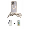 MARSİLYAN™- iPhone 12 Pro Max Kılıf Eksen Özel Seri - Siyah Polymer Nano Ekran Koruyucu + Shine Kamera Lens - LT