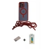 MARSİLYAN™- iPhone 12 Pro Max Kılıf Eksen Özel Seri - Siyah Polymer Nano Ekran Koruyucu + Shine Kamera Lens Koruma Cam - SABE