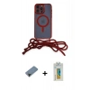 MARSİLYAN™- iPhone 12 Pro Max Kılıf Eksen Özel Seri - Siyah Polymer Nano Ekran Koruyucu + Shine Kamera Lens Koruma Cam - SH