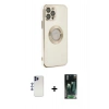 MARSİLYAN™- iPhone 12 Pro Max Kılıf İz Form Serisi - Şeffaf 360 Full Body Arka Koruyucu + Shine Kamera Lens - LT