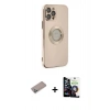 MARSİLYAN™- iPhone 12 Pro Max Kılıf İz Form Serisi - Şeffaf Temperli Cam Ekran Koruyucu + Shine Kamera Lens Koruma Cam - SABE
