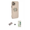 MARSİLYAN™- iPhone 12 Pro Max Kılıf İz Form Serisi - Siyah 20D Premium Cam Ekran Koruyucu + Shine Kamera Lens Koruma Cam - SABE