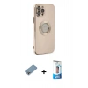 MARSİLYAN™- iPhone 12 Pro Max Kılıf İz Form Serisi - Siyah 5D Eko Cam Ekran Koruyucu + Shine Kamera Lens Koruma Cam - GI