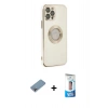 MARSİLYAN™- iPhone 12 Pro Max Kılıf İz Form Serisi - Siyah 5D Eko Cam Ekran Koruyucu + Shine Kamera Lens Koruma Cam - GI