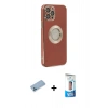 MARSİLYAN™- iPhone 12 Pro Max Kılıf İz Form Serisi - Siyah 5D Eko Cam Ekran Koruyucu + Shine Kamera Lens Koruma Cam - MI
