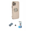 MARSİLYAN™- iPhone 12 Pro Max Kılıf İz Form Serisi - Siyah 5D Eko Cam Ekran Koruyucu + Shine Kamera Lens Koruma Cam - SH