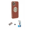MARSİLYAN™- iPhone 12 Pro Max Kılıf İz Form Serisi - Siyah 5D Eko Cam Ekran Koruyucu + Shine Kamera Lens Koruma Cam - SABE