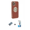 MARSİLYAN™- iPhone 12 Pro Max Kılıf İz Form Serisi - Siyah 5D Eko Cam Ekran Koruyucu + Shine Kamera Lens Koruma Cam - SH