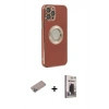 MARSİLYAN™- iPhone 12 Pro Max Kılıf İz Form Serisi - Siyah Bilvis Hayalet Cam Ekran Koruyucu + Shine Kamera Lens Koruma Cam - SABE