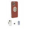 MARSİLYAN™- iPhone 12 Pro Max Kılıf İz Form Serisi - Siyah Joko Magic 5D Cam + Shine Kamera Lens - GD