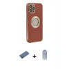 MARSİLYAN™- iPhone 12 Pro Max Kılıf İz Form Serisi - Siyah Joko Magic 5D Cam + Shine Kamera Lens Koruma Cam - GD