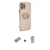 MARSİLYAN™- iPhone 12 Pro Max Kılıf İz Form Serisi - Siyah Joko Magic 5D Cam + Shine Kamera Lens Koruma Cam - SABE