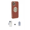 MARSİLYAN™- iPhone 12 Pro Max Kılıf İz Form Serisi - Siyah Joko Magic 5D Cam + Shine Kamera Lens - LT
