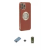 MARSİLYAN™- iPhone 12 Pro Max Kılıf İz Form Serisi - Siyah Joko Magic 5D Hayalet Cam + Shine Kamera Lens Koruma Cam - GI