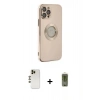 MARSİLYAN™- iPhone 12 Pro Max Kılıf İz Form Serisi - Siyah Joko Magic 5D Hayalet Cam + Shine Kamera Lens - GD