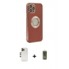 MARSİLYAN™- iPhone 12 Pro Max Kılıf İz Form Serisi - Siyah Joko Magic 5D Hayalet Cam + Shine Kamera Lens - GD