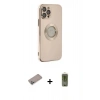 MARSİLYAN™- iPhone 12 Pro Max Kılıf İz Form Serisi - Siyah Joko Magic 5D Hayalet Cam + Shine Kamera Lens Koruma Cam - SABE