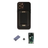 MARSİLYAN™- iPhone 12 Pro Max Kılıf Kozmos Minimal Prime - Şeffaf 360 Full Body Arka Koruyucu + Metal Kamera Lens Koruma Cam - GD