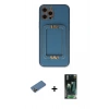 MARSİLYAN™- iPhone 12 Pro Max Kılıf Kozmos Minimal Prime - Şeffaf 360 Full Body Arka Koruyucu + Shine Kamera Lens Koruma Cam - GD