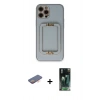 MARSİLYAN™- iPhone 12 Pro Max Kılıf Kozmos Minimal Prime - Şeffaf 360 Full Body Arka Koruyucu + Turuncu Renkli Kamera Lens Koruma Cam