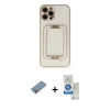 MARSİLYAN™- iPhone 12 Pro Max Kılıf Kozmos Minimal Prime - Şeffaf Royal Nano Ekran Koruyucu + Shine Kamera Lens Koruma Cam - GI