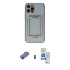 MARSİLYAN™- iPhone 12 Pro Max Kılıf Kozmos Minimal Prime - Şeffaf Royal Nano Ekran Koruyucu + Metal Kamera Lens Koruma Cam - GD