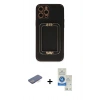 MARSİLYAN™- iPhone 12 Pro Max Kılıf Kozmos Minimal Prime - Şeffaf Royal Nano Ekran Koruyucu + Renkli Kamera Lens Koruma Cam - MI