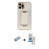MARSİLYAN™- iPhone 12 Pro Max Kılıf Kozmos Minimal Prime - Şeffaf Royal Nano Ekran Koruyucu + Shine Kamera Lens Koruma Cam - MI