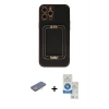 MARSİLYAN™- iPhone 12 Pro Max Kılıf Kozmos Minimal Prime - Şeffaf Royal Nano Ekran Koruyucu + Renkli Kamera Lens Koruma Cam - SI