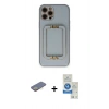 MARSİLYAN™- iPhone 12 Pro Max Kılıf Kozmos Minimal Prime - Şeffaf Royal Nano Ekran Koruyucu + Renkli Kamera Lens Koruma Cam - SI