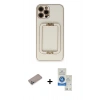 MARSİLYAN™- iPhone 12 Pro Max Kılıf Kozmos Minimal Prime - Şeffaf Royal Nano Ekran Koruyucu + Shine Kamera Lens Koruma Cam - SABE