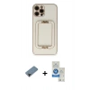 MARSİLYAN™- iPhone 12 Pro Max Kılıf Kozmos Minimal Prime - Şeffaf Royal Nano Ekran Koruyucu + Shine Kamera Lens Koruma Cam - SH