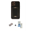 MARSİLYAN™- iPhone 12 Pro Max Kılıf Kozmos Minimal Prime - Şeffaf Royal Nano Ekran Koruyucu + Shine Kamera Lens Koruma Cam - SABE