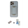 MARSİLYAN™- iPhone 12 Pro Max Kılıf Kozmos Minimal Prime - Şeffaf Royal Nano Ekran Koruyucu + Shine Kamera Lens Koruma Cam - SABE