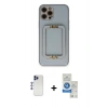 MARSİLYAN™- iPhone 12 Pro Max Kılıf Kozmos Minimal Prime - Şeffaf Royal Nano Ekran Koruyucu + Shine Kamera Lens - LT