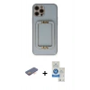 MARSİLYAN™- iPhone 12 Pro Max Kılıf Kozmos Minimal Prime - Şeffaf Royal Nano Ekran Koruyucu + Renkli Kamera Lens Koruma Cam - TU