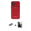 MARSİLYAN™- iPhone 12 Pro Max Kılıf Kozmos Minimal Prime - Şeffaf Temperli Cam Ekran Koruyucu + Renkli Kamera Lens Koruma Cam - MI