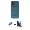 MARSİLYAN™- iPhone 12 Pro Max Kılıf Kozmos Minimal Prime - Şeffaf Temperli Cam Ekran Koruyucu + Metal Kamera Lens Koruma Cam - GD