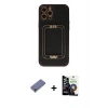 MARSİLYAN™- iPhone 12 Pro Max Kılıf Kozmos Minimal Prime - Şeffaf Temperli Cam Ekran Koruyucu + Metal Kamera Lens Koruma Cam - GD
