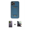 MARSİLYAN™- iPhone 12 Pro Max Kılıf Kozmos Minimal Prime - Şeffaf Temperli Cam Ekran Koruyucu + Neon Fosforlu Kamera Lens - YL