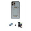 MARSİLYAN™- iPhone 12 Pro Max Kılıf Kozmos Minimal Prime - Şeffaf Temperli Cam Ekran Koruyucu + Shine Kamera Lens Koruma Cam - GI