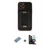 MARSİLYAN™- iPhone 12 Pro Max Kılıf Kozmos Minimal Prime - Şeffaf Temperli Cam Ekran Koruyucu + Shine Kamera Lens Koruma Cam - GS
