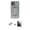 MARSİLYAN™- iPhone 12 Pro Max Kılıf Kozmos Minimal Prime - Şeffaf Temperli Cam Ekran Koruyucu + Shine Kamera Lens Koruma Cam - MI