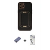 MARSİLYAN™- iPhone 12 Pro Max Kılıf Kozmos Minimal Prime - Şeffaf Uv Polymer Nano Ekran Koruyucu + Metal Kamera Lens Koruma Cam - GD