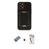 MARSİLYAN™- iPhone 12 Pro Max Kılıf Kozmos Minimal Prime - Şeffaf Uv Polymer Nano Ekran Koruyucu + Metal Kamera Lens Koruma Cam - KI