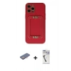MARSİLYAN™- iPhone 12 Pro Max Kılıf Kozmos Minimal Prime - Şeffaf Uv Polymer Nano Ekran Koruyucu + Pembe Renkli Kamera Lens Koruma Cam