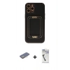 MARSİLYAN™- iPhone 12 Pro Max Kılıf Kozmos Minimal Prime - Şeffaf Uv Polymer Nano Ekran Koruyucu + Renkli Kamera Lens Koruma Cam - SI